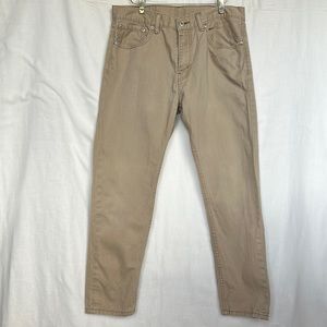 Levi Strauss 508 Regular Taper Tan Khaki Pants W32
